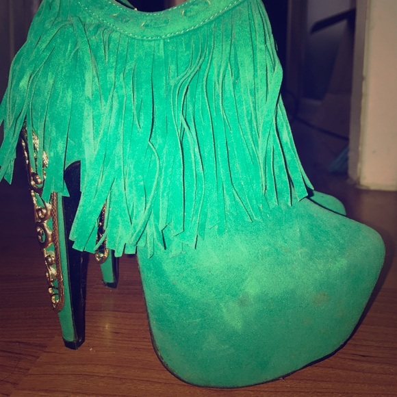 Teal booties! - Picture 2 of 7